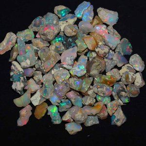 200.00 Cts. 100% Natural Raw Ethiopian Opal Fire Play Rough Cabochon Chakra Lot